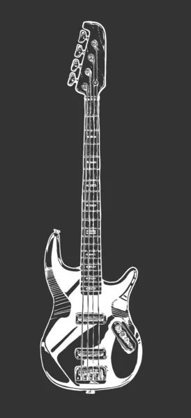 E-Bass-Gitarre. — Stockvektor