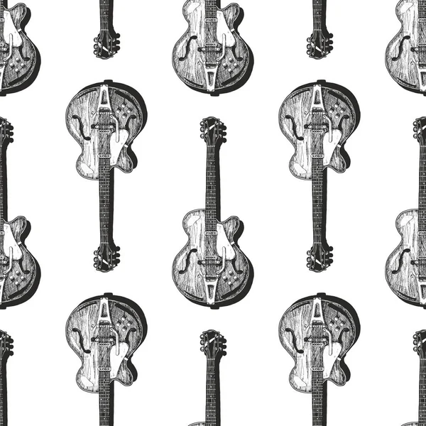 Muster mit Gitarre — Stockvektor