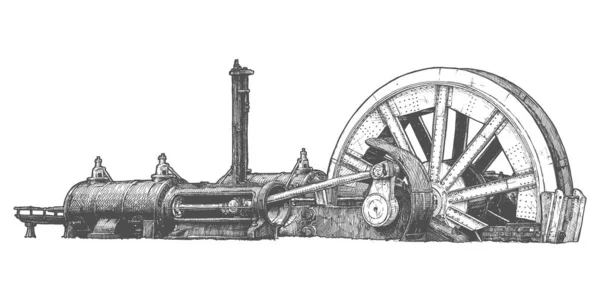 Стационарный паровой двигатель — стоковый вектор
