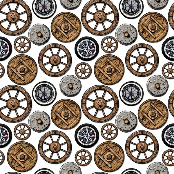 Modèle avec roue . — Image vectorielle