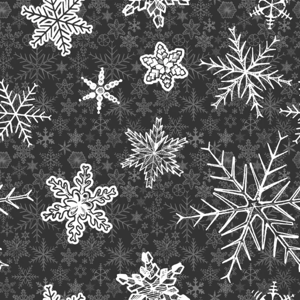 Pattern with snowflakes. — Stock Vector