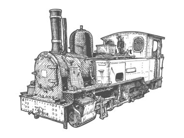 Retro buharlı lokomotif 