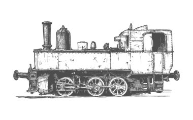 Retro buharlı lokomotif 