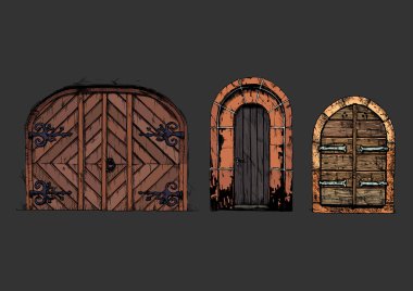 Orta yaş vintage kapılar.