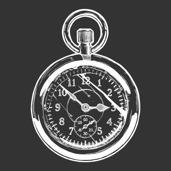 Иллюстрация карманных часов — стоковый вектор
