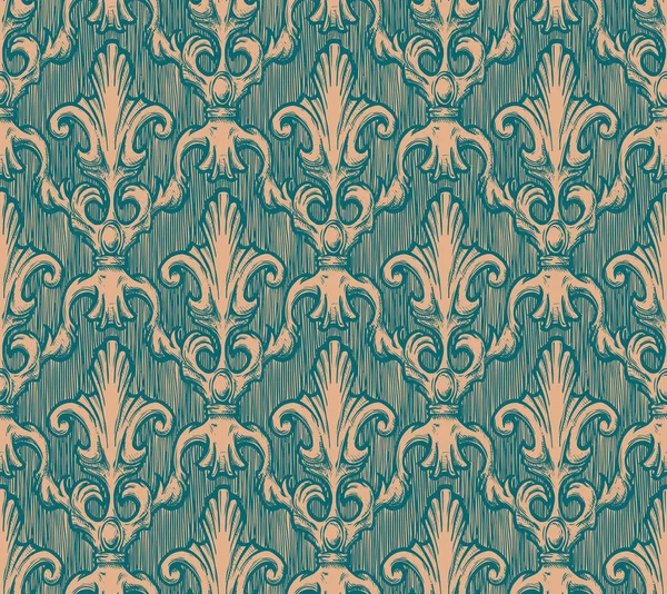 Vintage damask pattern — Stock Vector
