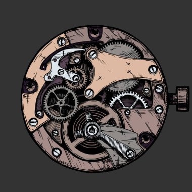 Clockwork vektör çizim