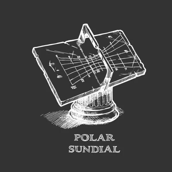 Ilustração do relógio solar polar — Vetor de Stock