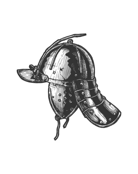 Szyszak, tipo di casco da combattimento post-rinascimentale . — Vettoriale Stock