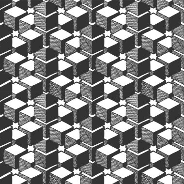 Optik illüzyon elementi ile kusursuz desen.