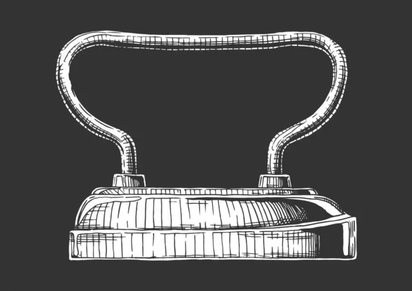 Векторна Рука Намальована Ілюстрація Сумного Заліза Ізольовані Чорному Тлі Вид — стоковий вектор