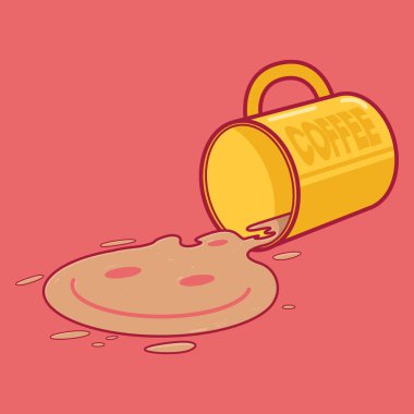 Kahve gülümsüyor. Motivasyon, ilham tasarım kavramı