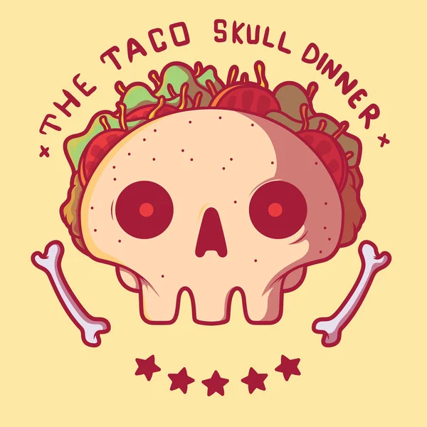 Taco Maskottchen Vektor Illustration Marketing Marke Werbedesign Konzept — Stockvektor