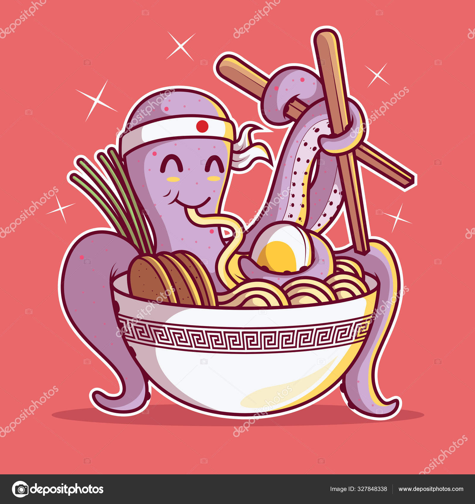Octopus Eating Ramen Bowl Vector Illustration Food Restaurant Asian Comics Stock Vector Image by ©pedrorsfernandes@ #327848338 Octopus Eating Ramen Bowl Vector Illustration Food Restaurant Asian Comics Stock Vector Image by ©pedrorsfernandes@ #327848338