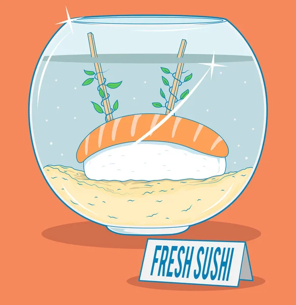 Ilustrasi Vektor Sushi Konsep Desain Makanan - Stok Vektor