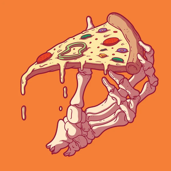 Fast food, pizza vector illustration. Restaurant, advertising design concept