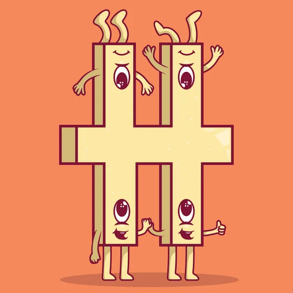 Hashtag Zeichenvektorillustration Social Media Sharing Zeichen Symboldesign Konzept — Stockvektor