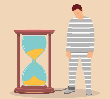 Zaman çizelgesine kilitlendi. Mahkûm vektör tasarımı