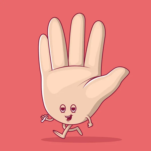 High Five Hand Vector Illustration Celebration Happy Marijuana Joint Hand — 스톡 벡터