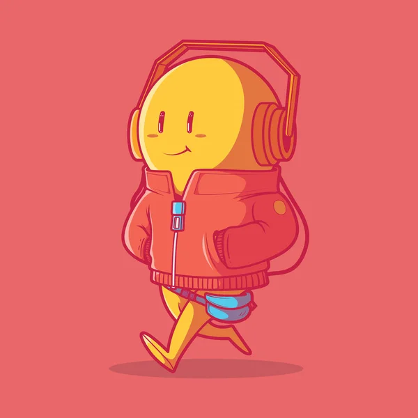 Emoji Style Vector Illustration Style Imagination Sharing Design Concept — 스톡 벡터