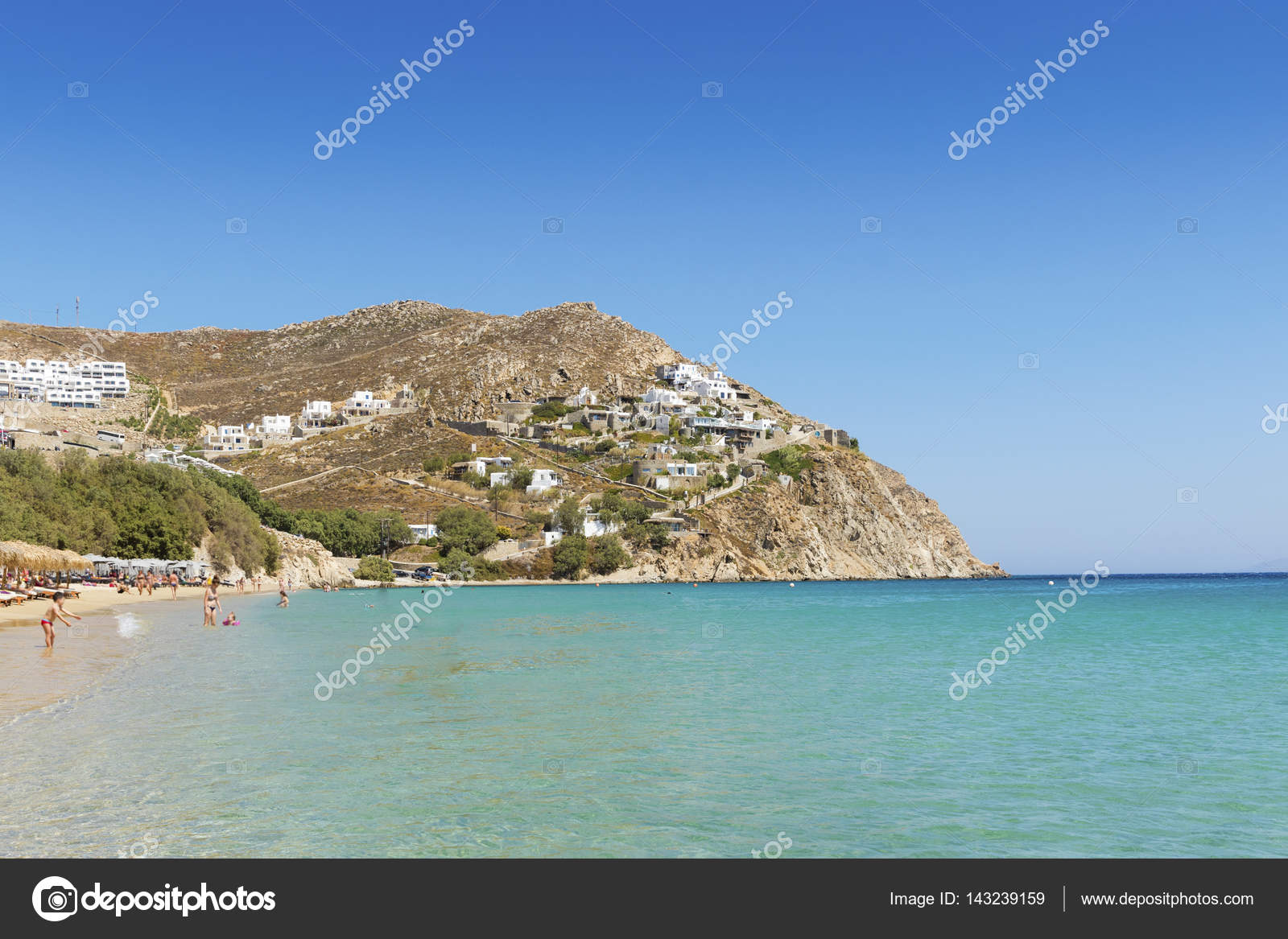 Elia Beach In Mykonos Stock Photo Zstockphotos 143239159