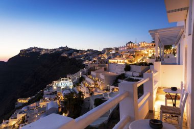 Santorini günbatımı Yunanistan