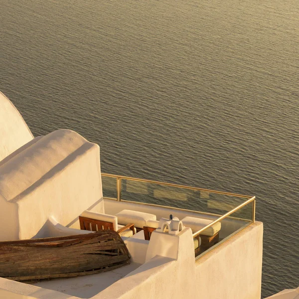 Puesta de sol de Santorini en Grecia —  Fotos de Stock