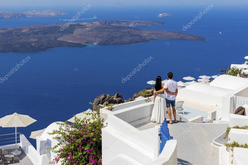 Happy couple in Greece