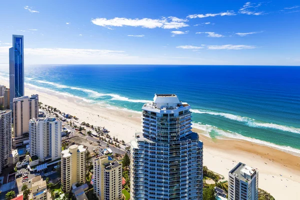 Vista ensolarada de Surfers Paradise — Fotografia de Stock