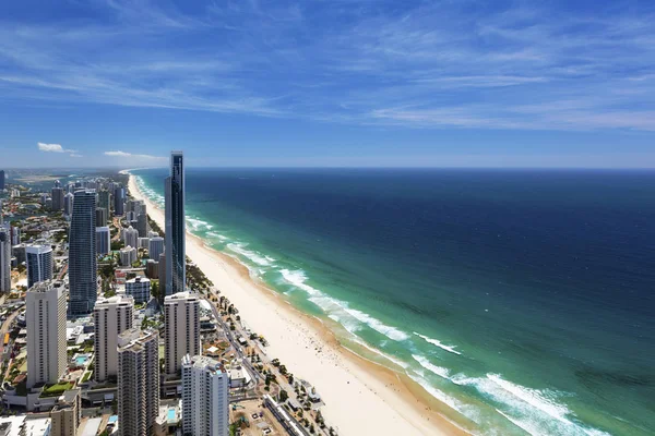 Vista ensolarada de Surfers Paradise — Fotografia de Stock