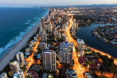 Broadbeach doğru seyir Güney Gold Coast