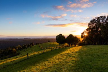 Gold Coast hinterland görünümünden gündoğumu