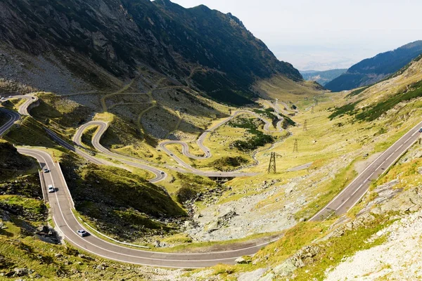 La panoramica autostrada Transfagarasan in Romania — Foto Stock