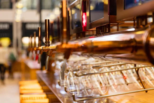 Close up of vintage beer taps — Stock Photo, Image