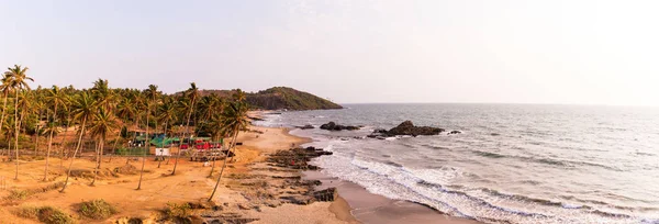 Vagator and Ozran beach at sunset, Goa — Stock Photo, Image