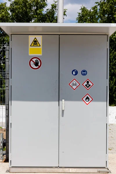 Hazardous materials control panel — Stock Photo, Image