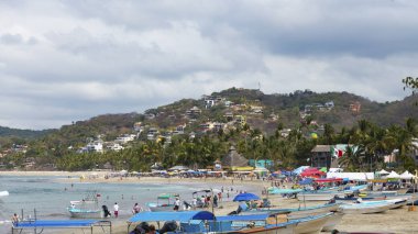 The small surfy village of Sayulita, Nayarit, Mexico clipart