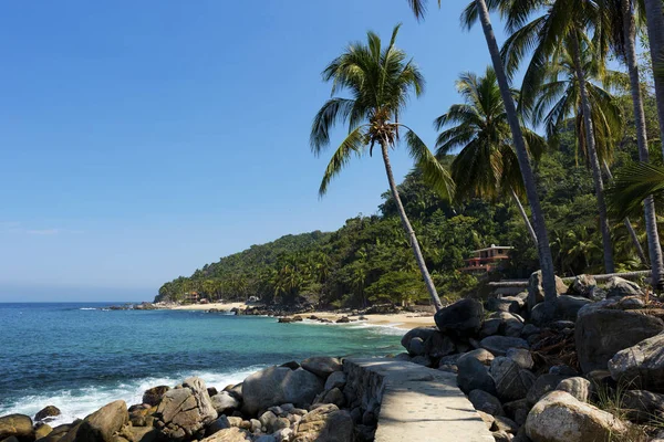 Tropikalnej Plaży Pizota Pobliżu Puerto Vallarta Jalisco Meksyk — Zdjęcie stockowe