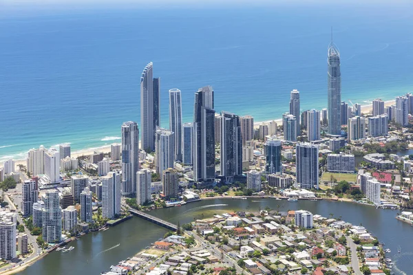 Sunny Aerial View Surfers Paradise Gold Coast Queensland Australia — Stock Photo, Image