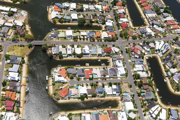 Waterfront Canal Gold Coast Queensland Ausztrália — Stock Fotó