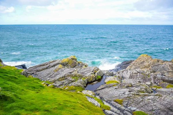 Coast of the Isle of Man from Peel Hill in Peel, Isle of Man — Stock Photo, Image