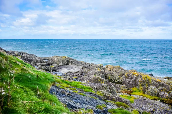 Coast of the Isle of Man from Peel Hill in Peel, Isle of Man — Stock Photo, Image