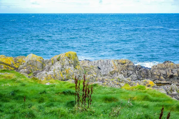 Coast of the Isle of Man from Peel Hill in Peel, Isle of Man — Stock Photo, Image