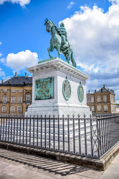 Frederik V on Horseback Statue, Copenhaga, Dinamarca — Fotografia de Stock