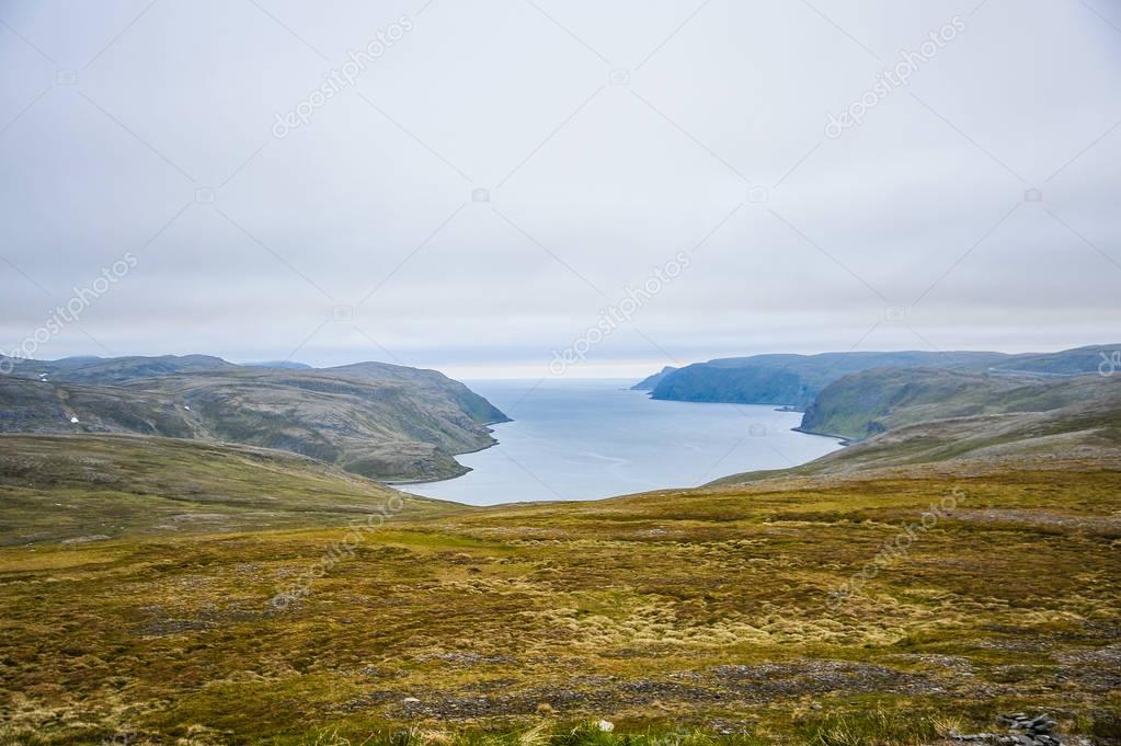 North Cape (Nordkapp) and Barents Sea at the north of the island of Mageroya in Finnmark, Norway