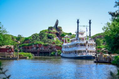 Chiba, Japonya: Mark Twain Riverboat Westernland, Tokyo Disneyland nehre