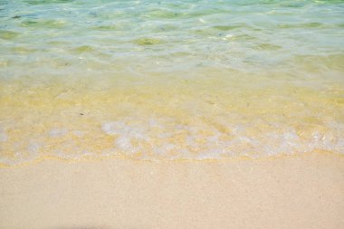 Yumuşak deniz dalga Samui Adası Tayland kum plaj