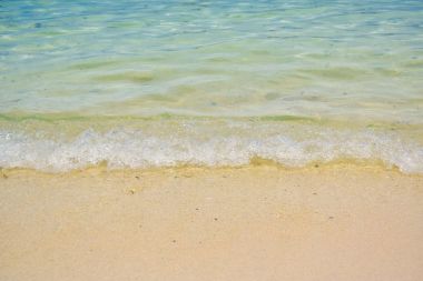 Yumuşak deniz dalga Samui Adası Tayland kum plaj