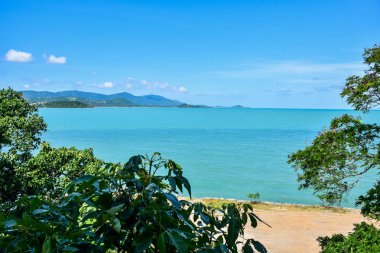 Beautiful landscape and seascape of sea and beach of Samui island, Thailand clipart