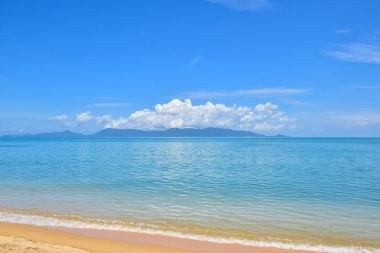 Beautiful Thailand beach of Samui island, one of the most famous tourist vacation destination clipart